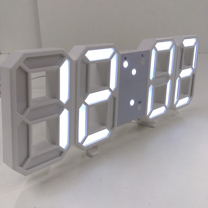 Настільний електронний годинник з білою підсвіткою VST-1089/6803 WHITE (60 шт./яский) Київ - фото 1