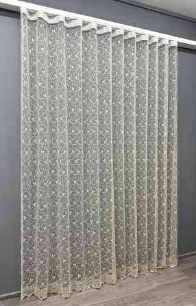 Тюль VR-Textil 1689т Фатин с вышивкой Молочный 300х270 см (42-0729) Киев