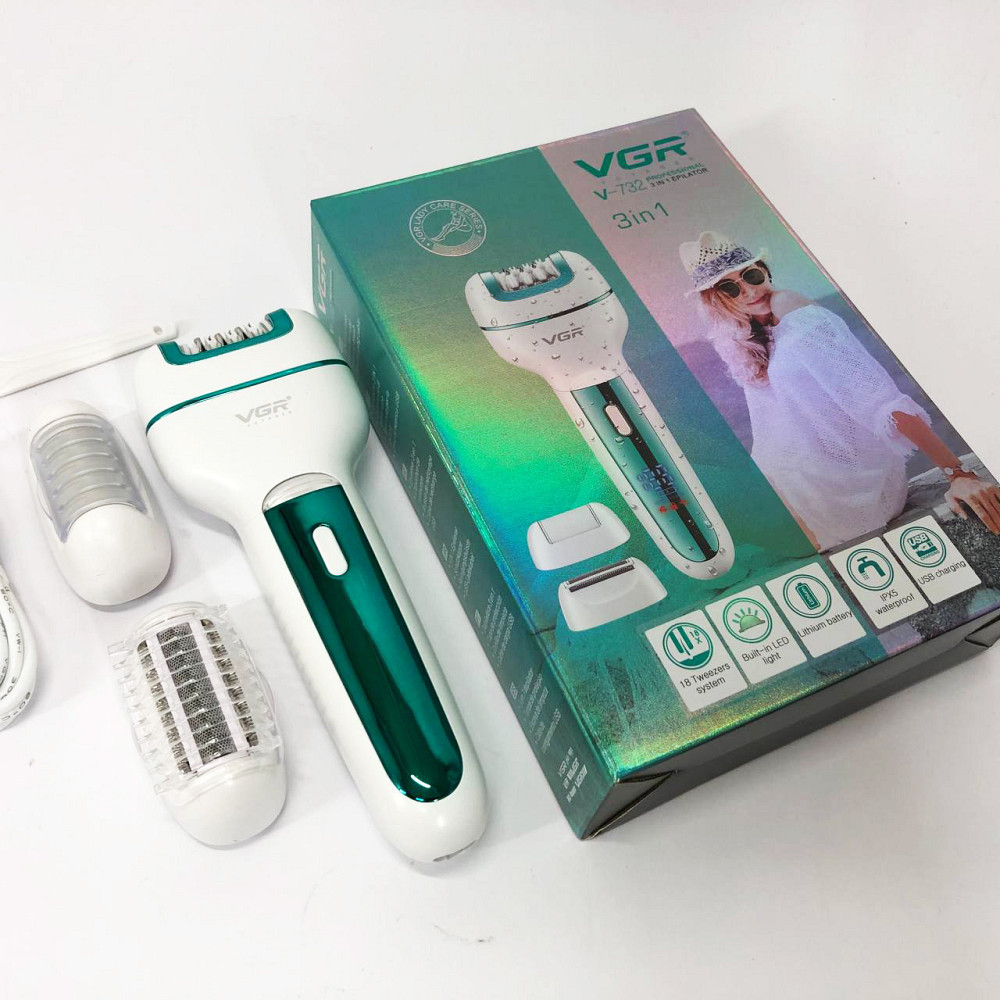 Терка для педикюрної обробки стоп VGR V-732, Багатофункціональна жіноча бритва, Насадка пемза для п'ят YX-23 Львів - фото 10