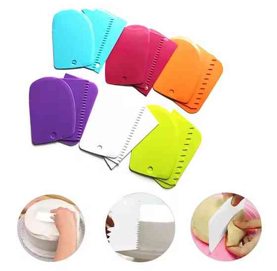 Набор кондитерских шпателей для тортов 3 штуки 8 на 12 салатовый Киев