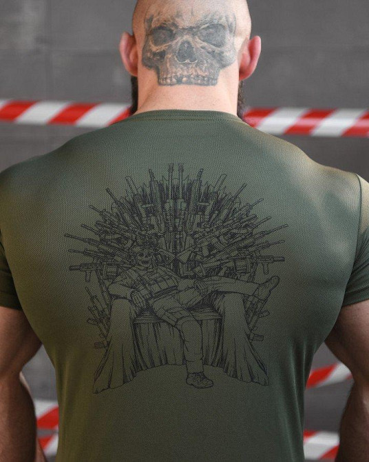 Тактична потовідвідна футболка SABUR ТРОН ОЛИВА ВТ6792 Одеса - фото 4