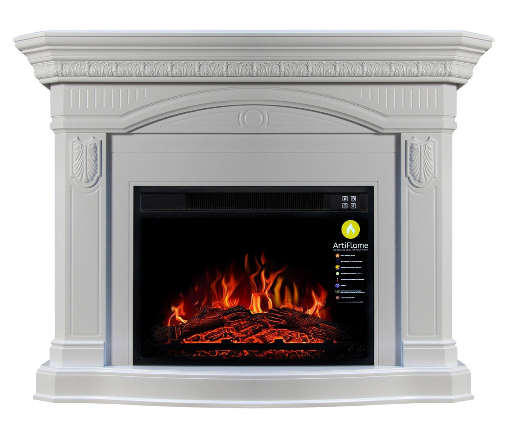 Камінокомплект ArtiFlame SYDNEY AF23S БІЛИЙ ДУБ Б'ЯНКО (зі звуком) Львів - фото 1