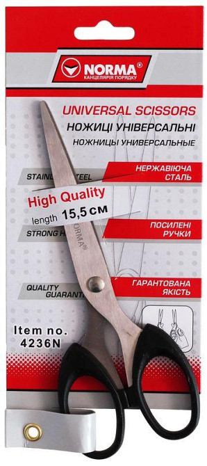 Ножиці універсальні 15,5 см "Norma", 4236N, шт Київ - фото 1