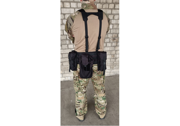 Розвантажувальний пояс тактичний (РПС) з комплектом підсумків (5 шт) Palianytsia Advanced чорний Коломия - фото 2