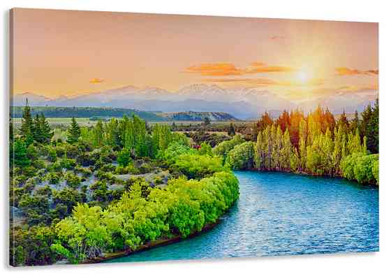 Картина холст в гостиную / спальню  Захід сонця   MLP_115 80х160см Киев