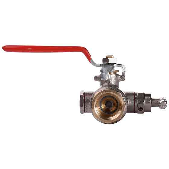 Кран кульовий повнопрохiдний зі спускником повітря SOLOMON 1/2″ B1018 (000001901) Київ