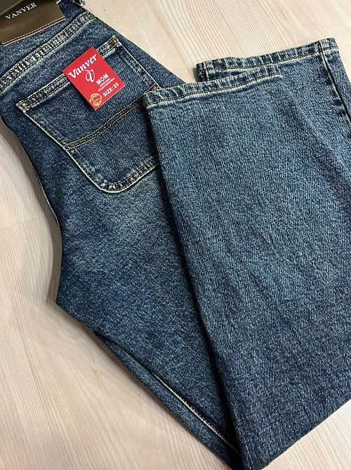 Джинси жіночі Vanver 8252 skater jeans широкі з ременем сині, синій, 27, 27, 74 см, 103 см Київ - фото 15