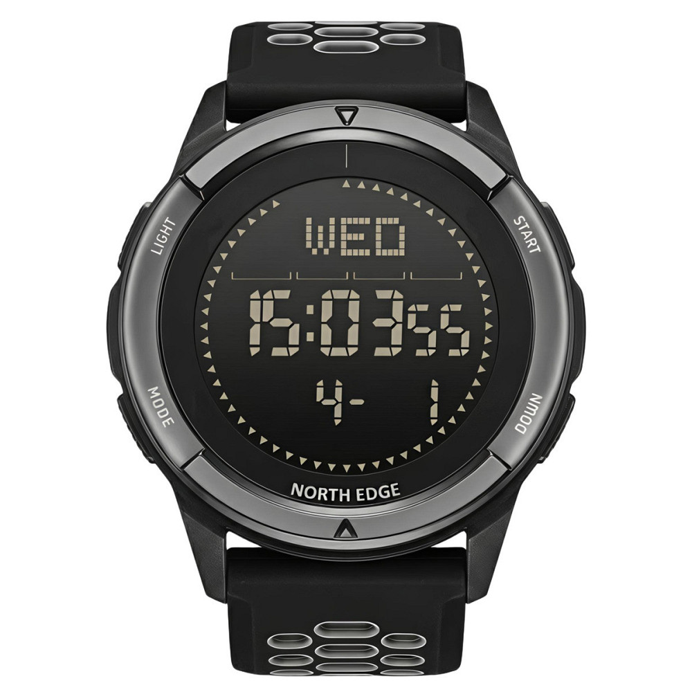 Годинник чоловічий водостійкий тактичний North Edge Alps Flex Grey з компасом (2 ремінці) Вінниця - фото 2