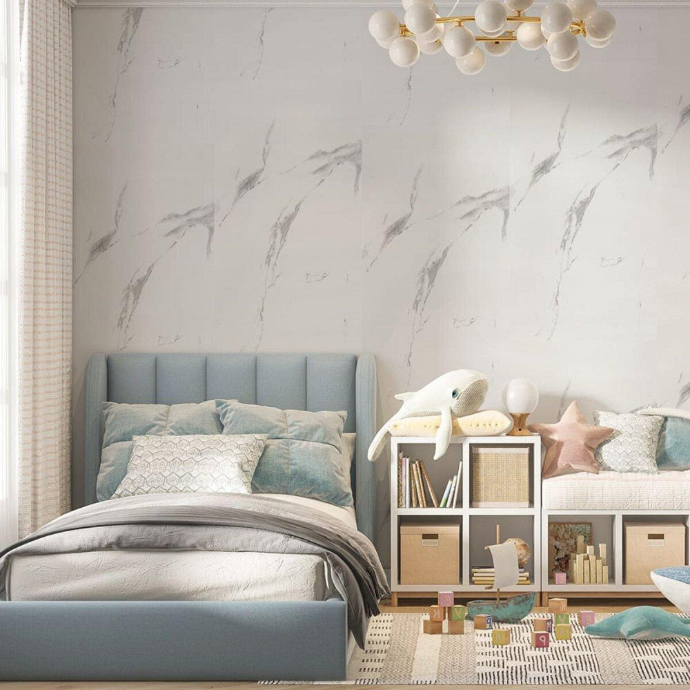 Шпалери на самоклейці 2800х500х1,5мм Білий мармур (D) SW-00001504 Київ - фото 7