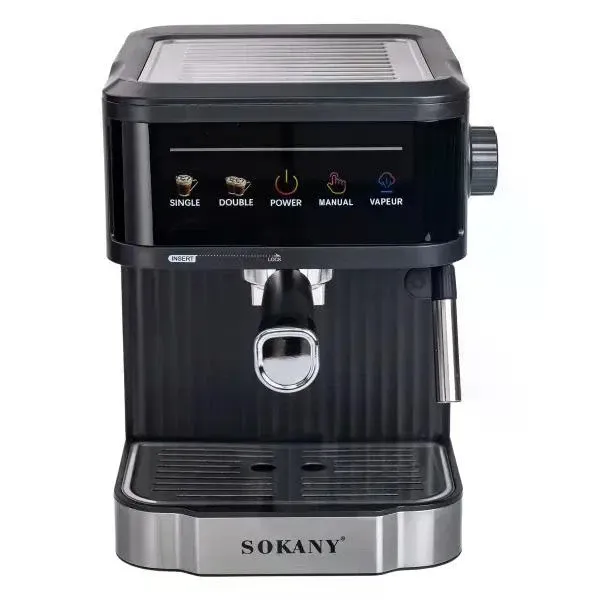 Рожковая кофеварка эспрессо Sokany SK-04025 20 бар: кофемашина с капучинатором, 1.8 л, подогрев чашек, 20бар Одесса - изображение 9