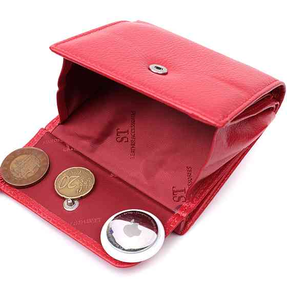 Зручне жіноче портмоне з натуральної шкіри ST Leather 22723 Червоний Київ