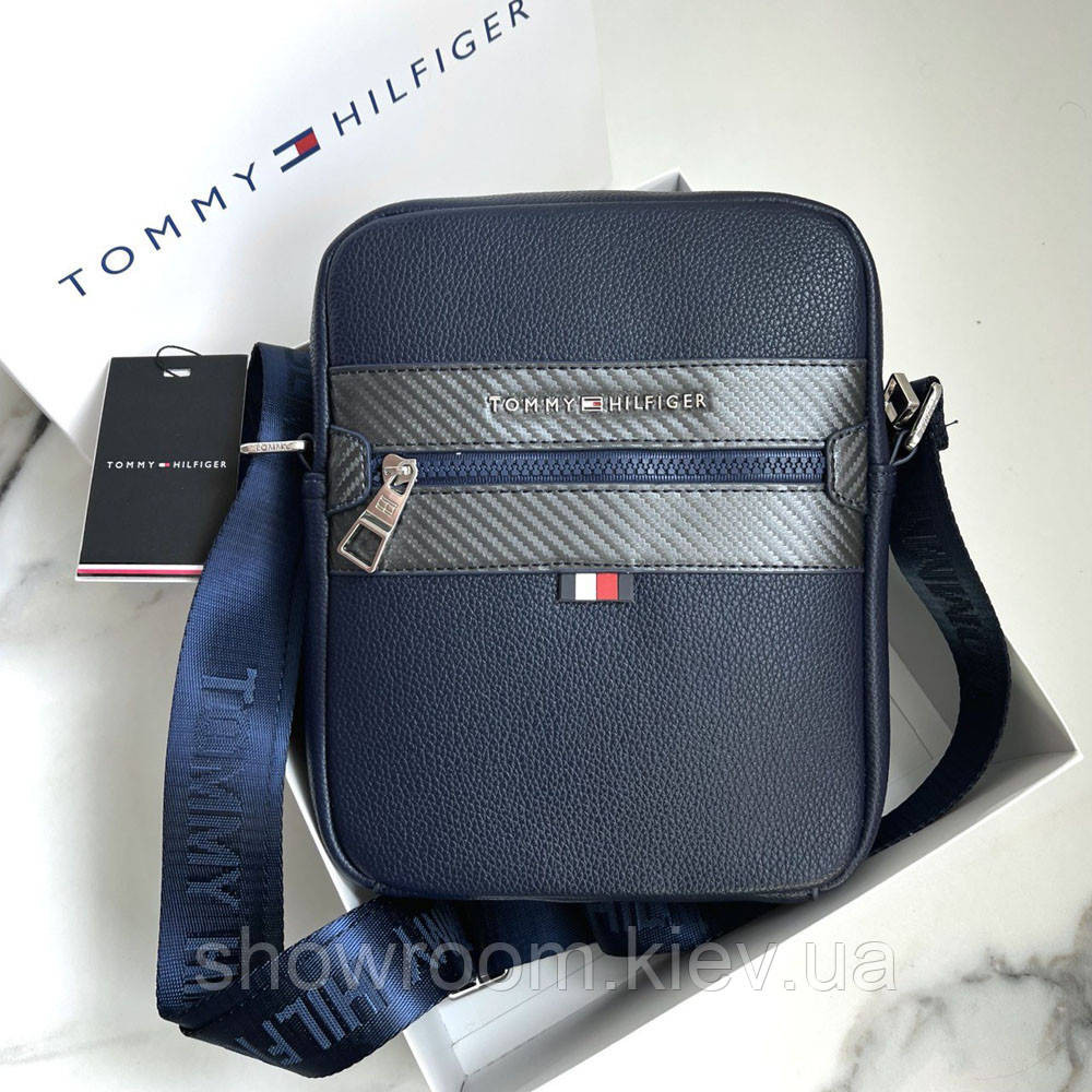 Мужская брендовая сумка через плечо (1016-2) синяя Киев - изображение 4