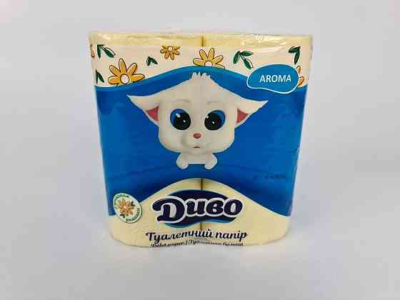 Папір туалетний жовтий з ароматом ромашки (а4) Диво (1 пачка) Харків