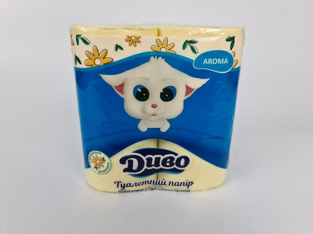 Бумага туалетная  желтый с ароматом ромашки  (а4) Диво  (1 пачка) Харьков - изображение 4