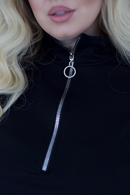 Трикотажне плаття оверсайз на кулісці "Answer" |  Норма та батал Чорний, 42-44 Київ - фото 6