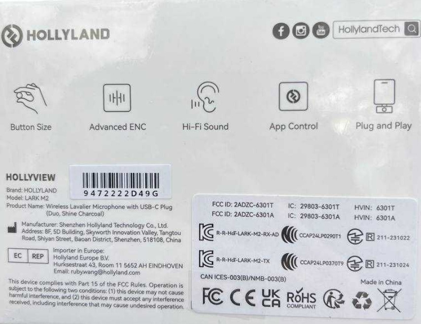 Навушники Бездротові Hollyland Lark M2 Харків - фото 4