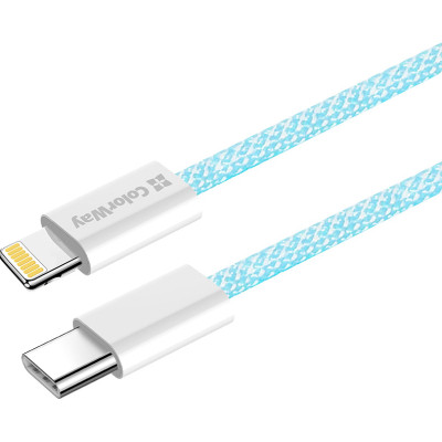 Дата кабель USB-C to Lightning 1.0m 27W blue ColorWay (CW-CBPDCL061-BL) Винница - изображение 10