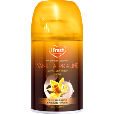 Освежитель воздуха iFresh Premium Aroma Vanilla Praline Сменный баллон 250 мл (4820268100139) Винница - изображение 1