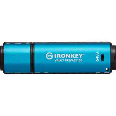 USB флеш накопичувач Kingston 64GB IronKey Vault Privacy 50 Blue USB 3.2 (IKVP50/64GB) Вінниця