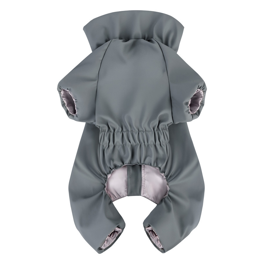 Дощовик для собак WAUDOG Clothes, водонепроникний, M35, В 59-62 см, С 37-40 см, сірий Київ - фото 3