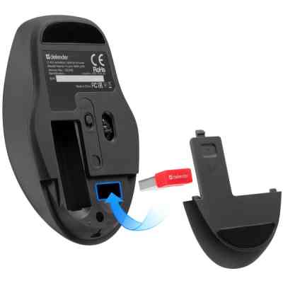 Мышка Defender Feam MM-296 Wireless Black (52296) Винница