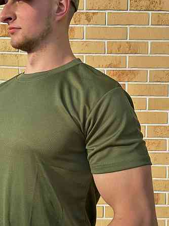 Тактична футболка Coolmax олива, військова літня польова футболка ЗСУ, бойова штурмова футболка Львів