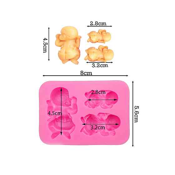 Молд силіконовий Немовля 56 на 80 мм рожевий Київ