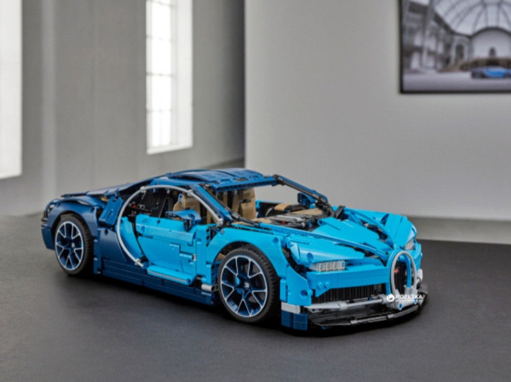 Конструктор машинка Technik Bugatti Chiron  маштаб 1:8  3599 деталей Бугати Широн синій Киев - изображение 9