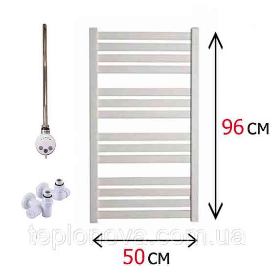 Комбинированный Полотенцесушитель Плоский Белый 960х500 Terma Marta Черновцы