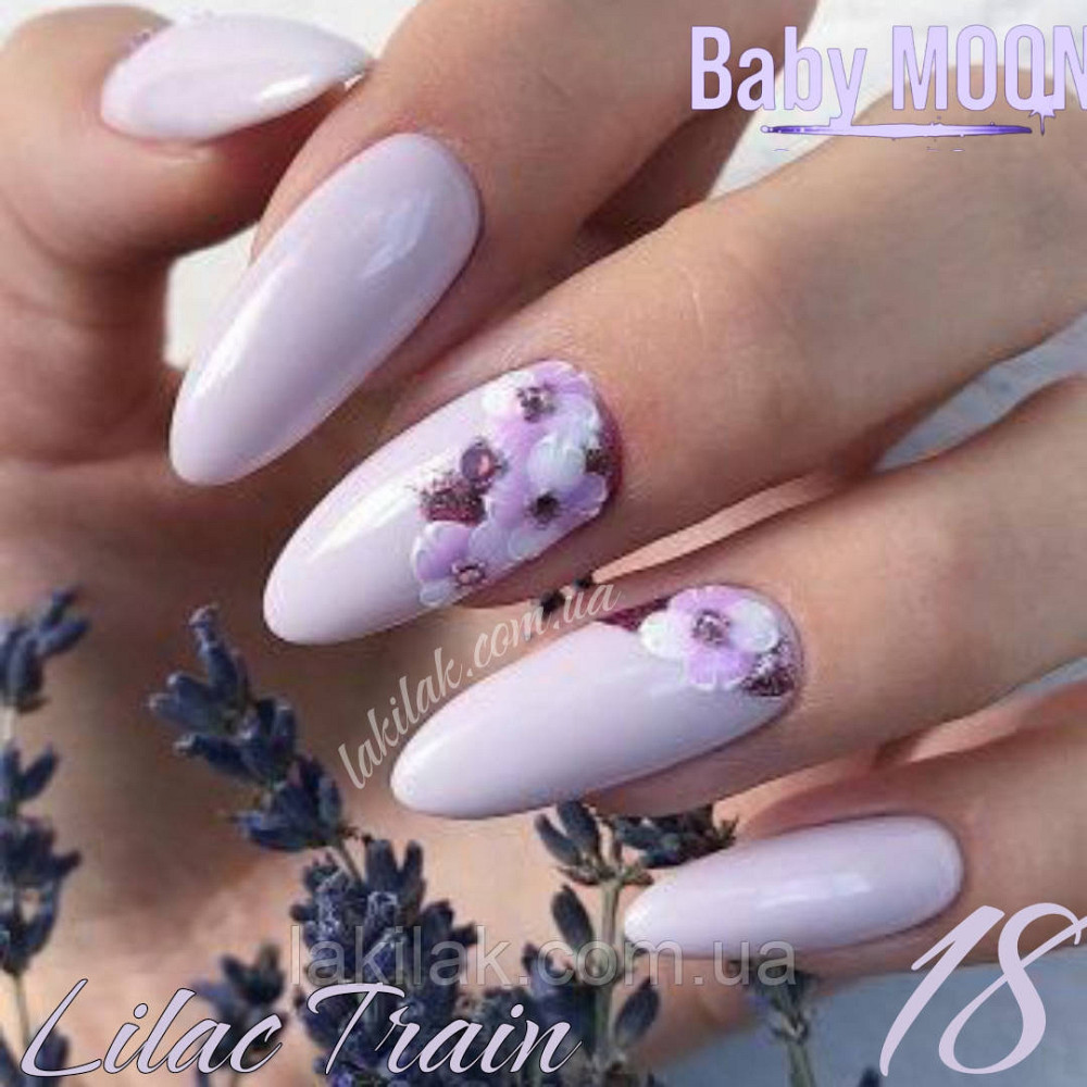 Гель-лак BABY MOON Lilac Train No18 молочно-бузковий, 6 мл Херсон - фото 1