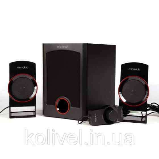 Акустична система 2.1 Microlab M-111, чорна з червоним (M-111) Киев