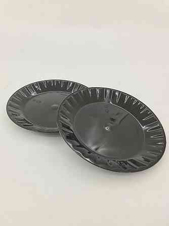 Тарілка одноразова 160мм 10 шт Склоподібна Чорна Харків