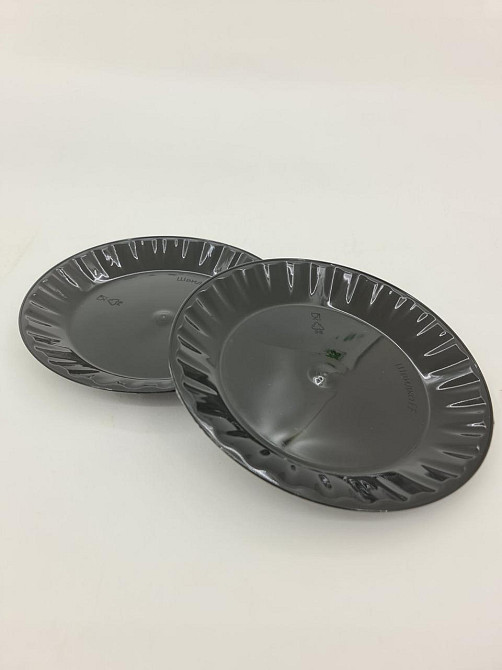 Тарілка одноразова 160мм 10 шт Склоподібна Чорна Харків - фото 3