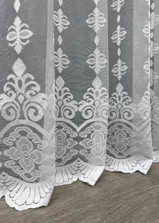 Тюль жакардова колір білий 1228т Київ