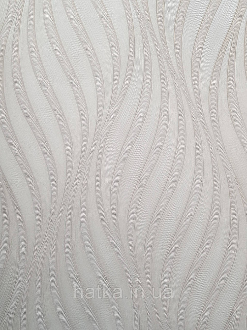 Обои виниловые на флизелине метровые Sintra Edelina абстракция волны листья структурные 3д серебристые бежевые Киев - изображение 1
