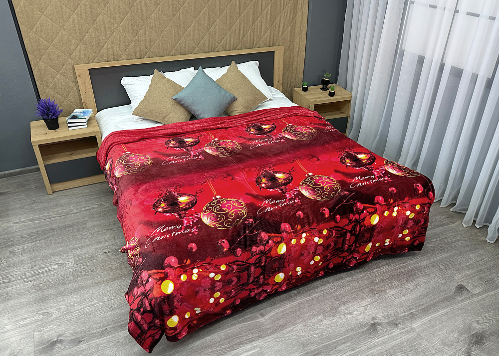 Плед-покрывало 200х230 см с рождественским принтом Разноцветный (87-323) Киев - изображение 3