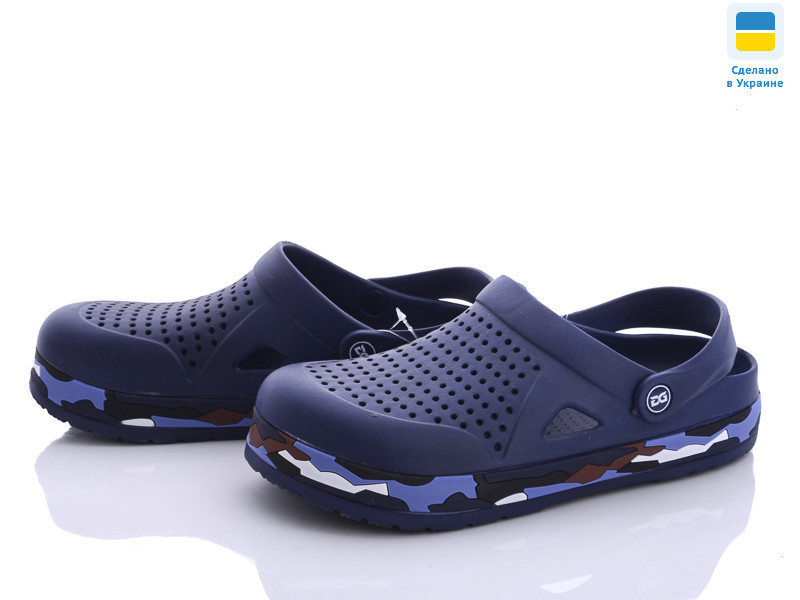 Кроксы мужские синие камуфляжная полоска Одесса - изображение 1