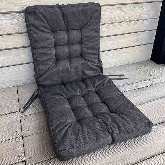 Подушка для стільців (50x120х8 см) подвійна Decorator Мальмо колір темно-сірий 84-132 Київ