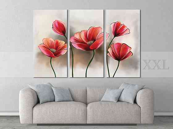 Модульна картина Квіти Маки Art-162_XXL Київ