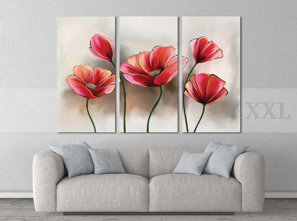 Модульна картина Квіти Маки Art-162_XXL Київ - фото 2