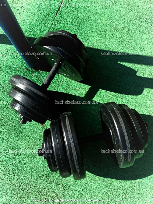 Гантелі набірні 2 по 18 кг з ABS покриттям Гантелі, гирі, штанги та диски бітумні Київ - фото 1