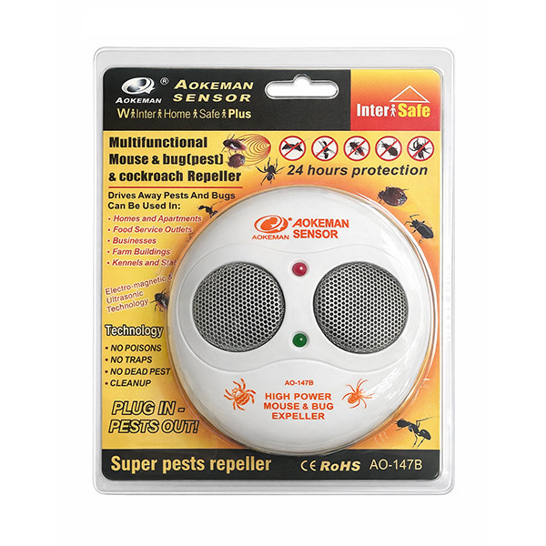 Відлякувач тарганів і гризунів 2 в 1: електромагнітний і ультразвуковий AO-147B Дніпро - фото 4