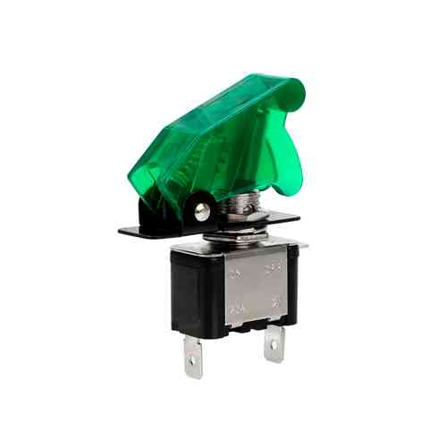 Переключатель, тумблер, выключатель питания 12В 20А LED, зеленый Винница