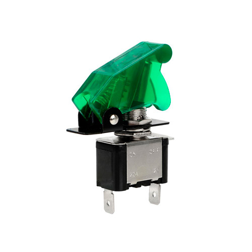 Перемикач, тумблер, вимикач живлення 12В 20А LED, зелений Вінниця - фото 1