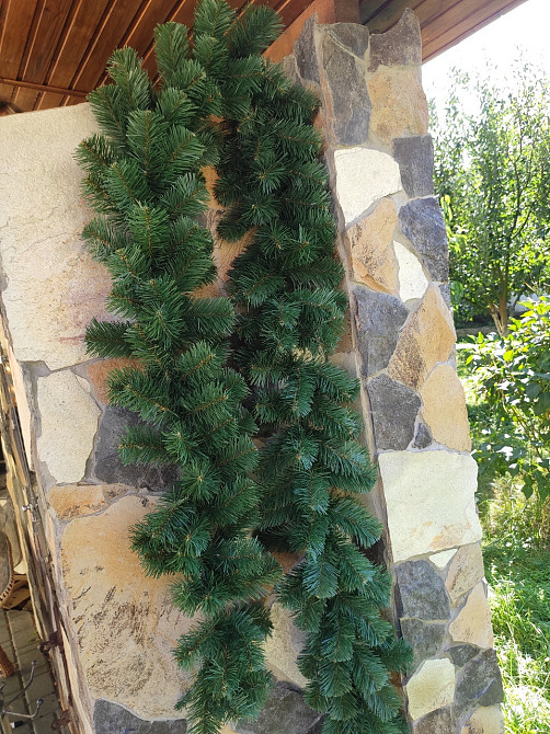 Гирлянда хвойная искусственная «Карпатская» 2.7 м декоративная елочная ветка Киев - изображение 2