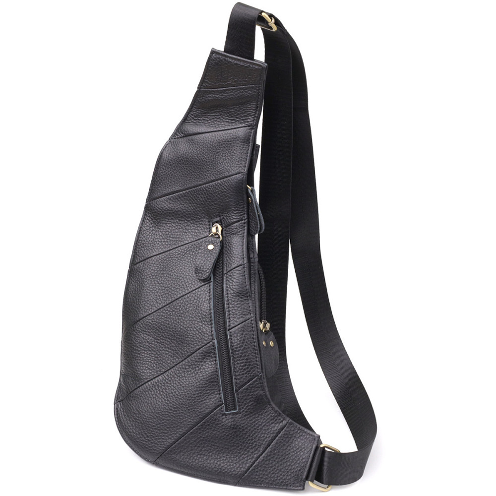 Сумка через плечо из натуральной кожи Vintage 22958 Черный Киев - изображение 10