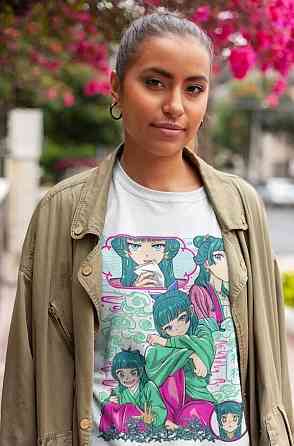 Футболка з аніме принтом Маомао Апотхекарй Діаріес Ессентіал оверсайз (S/M/L) Чорний AnimeJ0192 Дніпро