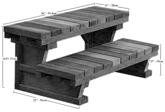 Лавка-сходинка "Пайні" венге Миколаїв - фото 2