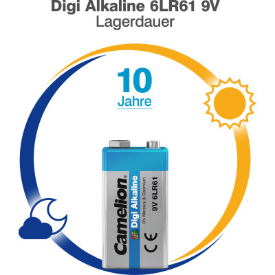 Батарейка Camelion Крона 6LR61 9V Digi Alkaline * 1 (6LR61-BP1DG) Вінниця - фото 5
