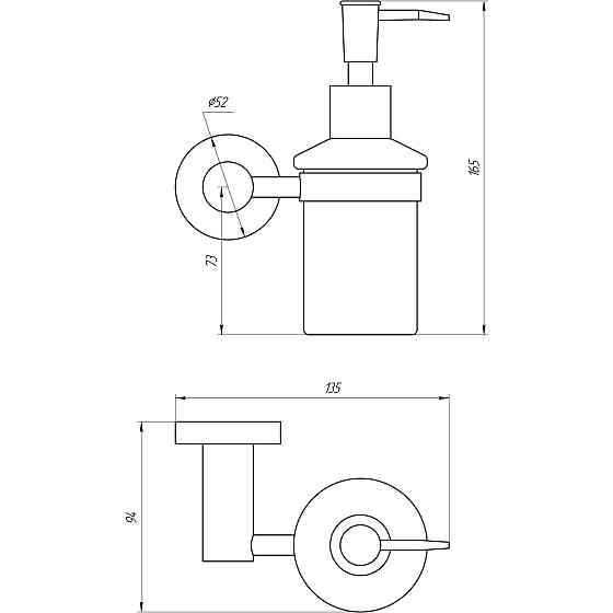 Дозатор рідкого мила Globus Lux SS8433  SUS304 Луцк